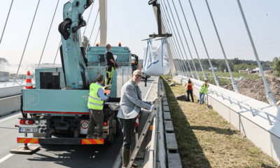 Luk Lemmens op brug 