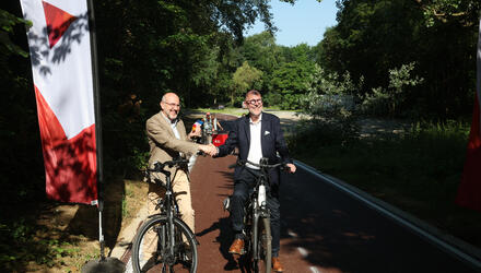 Luk Lemmens en Koen Palinckx op fiets